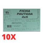 Ficha Pautada 4x6 Kit Com 10 Pacotes - Branco 150g - FD GRÁFICA