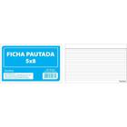 Ficha Pautada 5X8 20,3X12,7Cm 100Fls - Pct - Pauta Branca