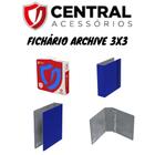 Fichário Central Archive 3X3 Album Binder 9 Pocket Para Folhas de Fichario Lote cartas Pokemon Magic Yugioh - Azul