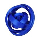 Fidget Giroscópio Engrenagens Spinner Anti Estresse Gyro Relaxante 3D Azul Metálico - Pupa 3D