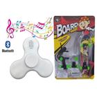 Fidget Spinner Musical Bluetooth Led Regarregavel Anti-stress e Mini Skate Dedo Fingeboard