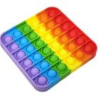 Fidget Toy Pop It Quadrado Arcoíris Colorido