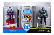 Figura Dc - Herói E Vilão Superman x Darkseid