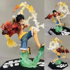 Figura de Ação One Piece - Monkey D. Luffy e Roronoa Ace - Brinquedo Colecionável