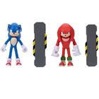 Figura de ação Sonic 2 do filme Sonic o Ouriço 2 - 2 Pack com Sonic & Knuckles, vermelho