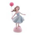 Figura Decorativa Boneca C/ Balão Vermelho 13X8X22Cm - Wolff
