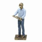 Figura Decorativa Estatueta Homem Engenheiro 26 X 8 X 6 Cm