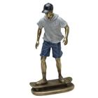 Figura Decorativa Estatueta Homem Skatista 27 X 13 X 10 Cm