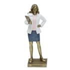 Figura Decorativa Estatueta Mulher Nutricionista 24 X 8 X 6