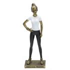 Figura Decorativa Estatueta Mulher Personal Trainer 25 X 8 X