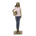 Figura Decorativa Estatueta Mulher Professora 24 X 7 X 6 Cm