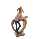 Figura Decorativa Royal Resina Casal Dourado 18x8x32cm