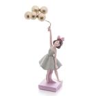 Figura Decorativa Wolff de Resina Boneca C/baloes 10x32cm