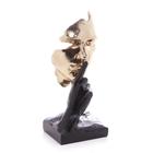 Figura Decorativa Wolff Face De Resina 13Cm X 11Cm X 31Cm