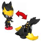 Figura Head Shifters - Batman e Batcycle - DC Comics - Imaginext - 14 cm - Fisher-Price - Mattel
