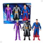 Figuras 03 Bonecos Coringa Batman Superman 24Cm 4182 - Sunny - Sunny Brinquedos