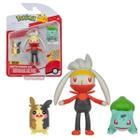 Figuras de Ação 3 Pokémon Morpeko Raboot e Bulbassauro Sunny - Sunny Brinquedos