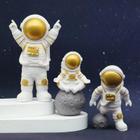 Figuras de Ação de Astronauta (3 Peças) - Estátua de Resina para Decoração de Quarto Infantil