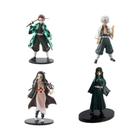 Figuras de Ação Demon Slayer - Tanjirou, Nezuko, Zenitsu e Inosuke