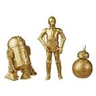 Figuras de ação Star Wars Skywalker Saga C-3PO, BB-8 e R2-D2