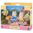 Figuras - Sylvanian Families - Conjunto Bicicleta Dupla - Irmã e Irmão Huskys - Epoch Magia