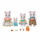 Figuras - Sylvanian Families - Família Gatos de Leite - Epoch Magia