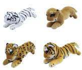 Filhote Deitado Realista Tigre Branco Tigre-De-Bengala Onça-Pintada Leão 25cm 7HPU25 - Fofy Toys