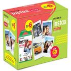 Filme Papel Fotográfico Polaroid Fujifilm Instax Mini 60 Fotos 54x86mm p/ Câmera Instantânea Mini 7, 8, 9, 11 Mini Link