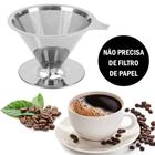Filtro Coador De Café Aço Inox Não Usa Papel Reutilizável