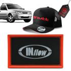 Filtro de Ar Esportivo Inflow Ford Courier 97 a 2013 Inbox Semi Racing HPF2500 + Boné Shutt