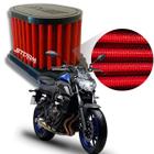 Filtro de Ar Esportivo moto Yamaha MT-07 Ano 2014 a 2022 MT07 Lavável Reutilizável 700 cc Cilindradas - RS FILTER Potencia Remap Original 2015 2016 2017 2018 2019 2020 2021