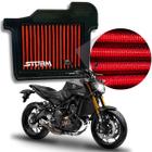 Filtro de Ar Esportivo Moto Yamaha MT-09 850 Cilindradas Ano 2015 a 2018 MT09 MT 09 Lavável reutilizável Potencia