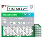 Filtro de ar Filterbuy MERV 8 12x12x1 (pacote com 6) Dust Defense