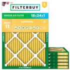 Filtro de Ar MERV 11 (18x24x1) - 6 Unidades - Defesa Alérgica para Forno HVAC/AC