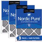 Filtro de ar Nordic Pure Furnace MERV 12 16x20x1, pacote com 3