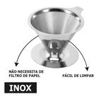 Filtro De Café Coador Inox 103 Grande Reutilizável Pour Over