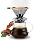 Filtro De Café Coador Inox 103 Grande Reutilizável Pour Over