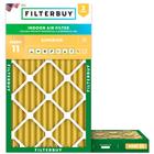 Filtro de filtro 14x25x2 Filtro de ar MERV 11 Defesa alérgena (2-Pack), Substituição de filtros de ar do forno HVAC AC (Tamanho real: 13,50 x 24,50 x 1,75 polegadas) - Filterbuy