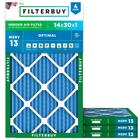 Filtro de filtro 14x30x1 Filtro de ar MERV 13 Defesa Ideal (4-Pack), Substituição de filtros de ar do forno HVAC AC (Tamanho real: 13,69 x 29,69 x 0,75 polegadas) - Filterbuy