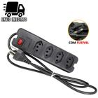 Filtro de Linha 4 Tomadas Régua de Tomada com Fusível Extensão Elétrica Bivolt Tripolar