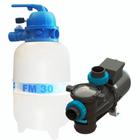 Filtro Piscina FM30 e Bomba 1/4CV BMP25 Sodramar - até 28.000 L