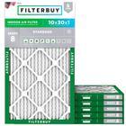 Filtrobuy 10x30x1 Filtro de ar MERV 8 Defesa de Poeira (6-Pack), Reposição de filtros de ar do forno HVAC AC (Tamanho real: 9,75 x 29,75 x 0,75 polegadas) - Filterbuy