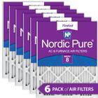 Filtros de ar Nordic Pure MERV 8 20x25x1 (49,5x62x1,9 cm) 6Pk