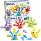 Fine Motor Peacock Pals, brinquedo infantil, conjunto de classificação, 5 peças, 18 meses ou mais - Learning Resources