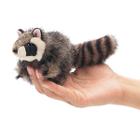 Finger Puppet Folkmanis Mini Raccoon Grey para crianças 1 EA