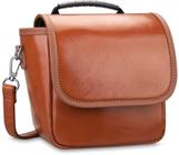 Fintie Carrying Case Compatível com Polaroid Originals OneStep+, Onestep 2 VF, Now I-Type Instant Film Camera - Premium Vegan Leather Travel Bag Soft Pouch c/ Removable Strap & Pocket (Brown)