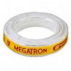 Fio Antena Coaxial Celular Megatron 67% Rg-06 Branco - 100M