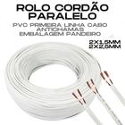 Fio Cabo Cordão Paralelo 2x1,5mm 50 metros Branco, Preto e Marrom - Maxtop