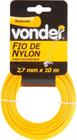 Fio de nylon 2,4mmx10m redondo para roçadeiras e aparadores - Vonder