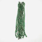 Fio de Pedras 13x10mm 27un Gota Verde Prata 34cm Artesanato